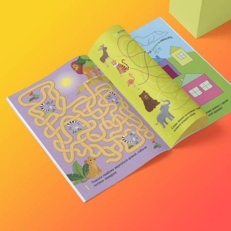 A set of reusable books with the marker “Write and Style. Labyrinths and confusion ”, 2 pcs. 12 p.-7