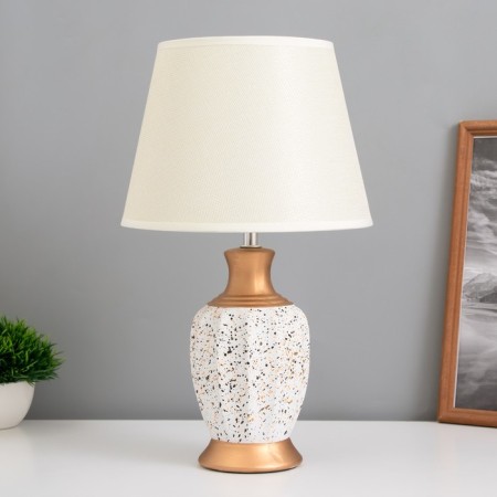 Housing table "Housing" 1x40W E14 white/gold 22x22x38cm