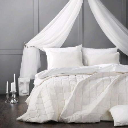 Software "Soft": a bedspread 160 x 220 cm, pillowcases 40 x 40 cm - 2 pcs, white-1
