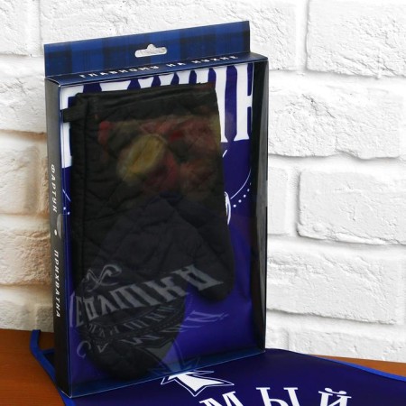 Gift set "Best Grandpa": kitchen apron and a grasp-5