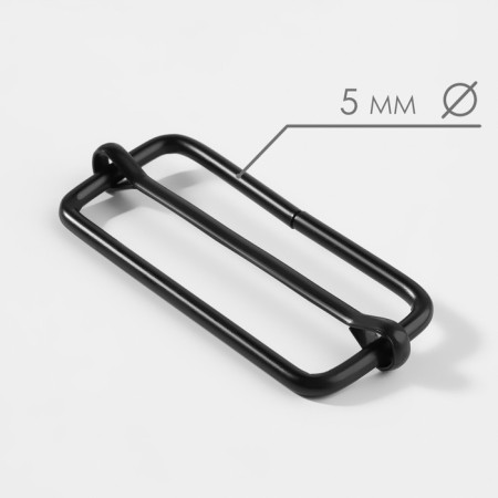 The buckle is regulatory, the inner width is 50 mm, the thickness is 5 mm, 5 pcs, the color is black-1