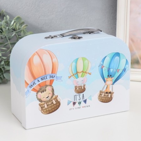 Cardboard Cardboard chest "beast in balloons" 25x10x18.5 cm