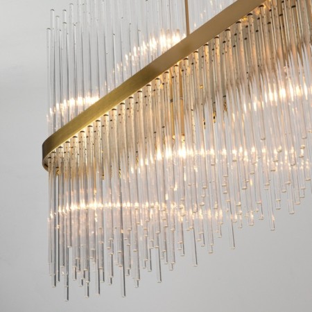 Suspended Bogate’s Allure 486/10, E14, 10x60W, 1200x170 mm, brass color-2