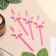 Candles for the cake, 4 pcs "Magic wand. Stars", pink