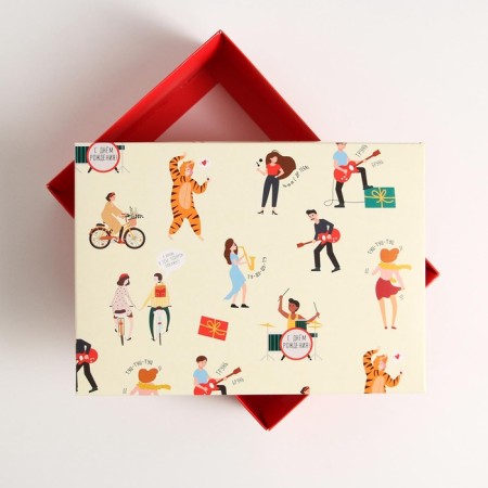 Gift folding box, packaging, “with de Rae”, 21 x 15 x 7 cm-3