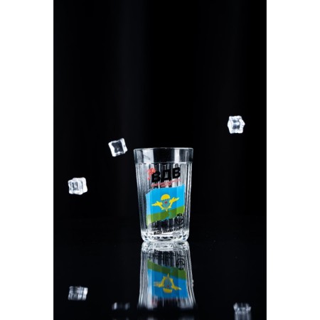 A glass of faceted attention "For Airborne Forces", 250 ml, glass-7