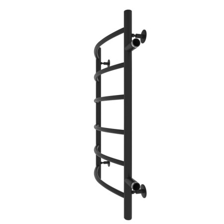 Water towel "Sanprise" Classic P6, 500x800 mm, side connector, black matte-2
