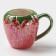 Ceramic mug "strawberries", 500 ml, red color