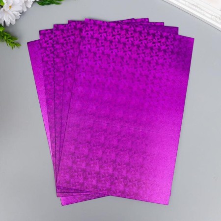 Foamiran hologram "purple" 1.8 mm set 5 sheets 20x30 cm-1