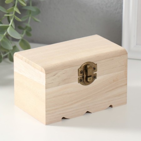 Casket wood for painting 7.5x7.5x12 cm