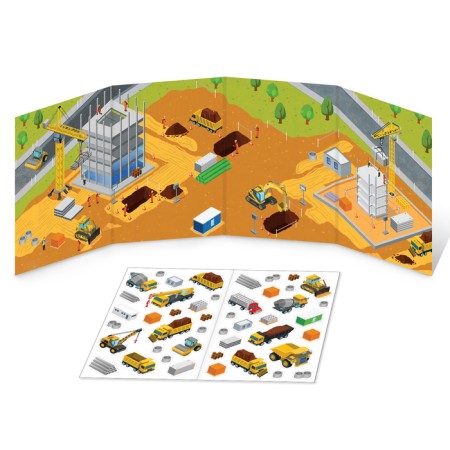 Stickers reusable "Cars at a construction site"-2