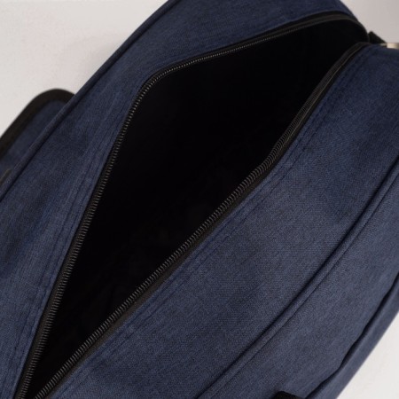 Road bag with lightning, external pocket, long belt, blue color-2