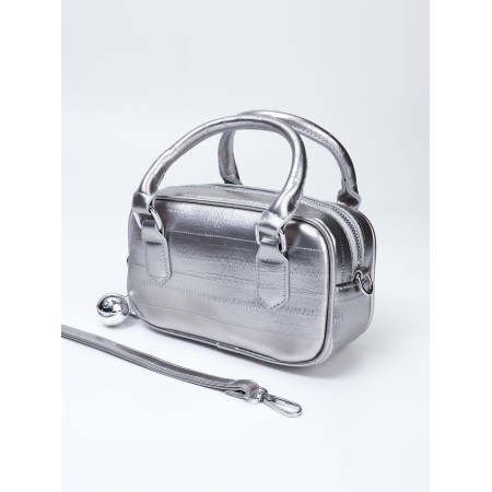 Women's bag, 20*9*12, lightning departure, belt lengths, silver-5