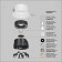 Lamp built-in Technical DL057-10W3K-W, 10W, 8.3x8.3x7 cm, LED, 530LM, 3000K, white color