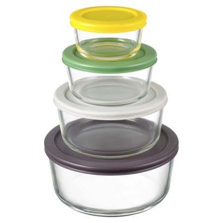 A set of baking and storage containers Smart Solutions, round, with lids, 4 pcs