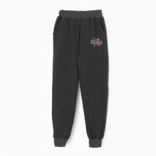 Sports pants for girls, graphite color, height 140 cm