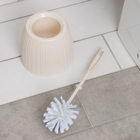 Black for the toilet with a stand “Knitted weaving”, 15 × 15 × 37 cm, beige color-2