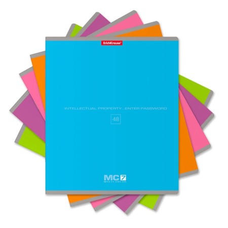 Notebook of 48 sheets in the MC-7 cage, covered cardboard, offset unit, mix-5