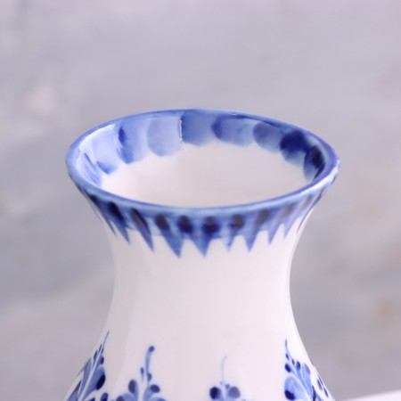 VAZ Gzhel "Bud", white, ceramics, ceramics,-1