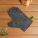 Mitten for a bath, felt gray