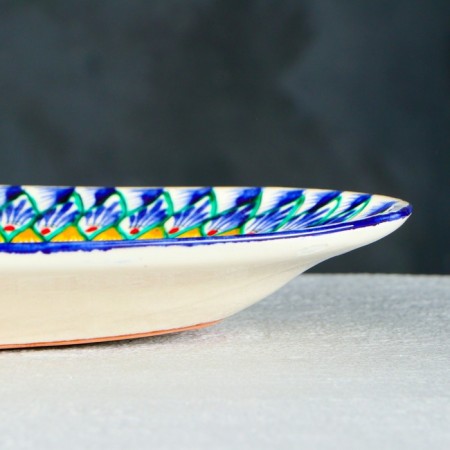 Hollowman Rishtan ceramics "Patterns", 34 cm, multi -colored, oval-2