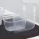 A set of plastic disposable containers, 250 ml, 10.8 × 8.2 cm, 5 pcs, with a lid, the color is transparent