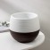 Flower Pot "Japan" 1.2 l, white, white-tone brown