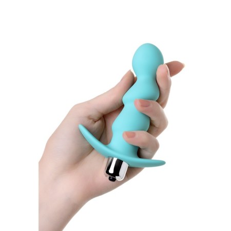 Anal vibrator of little little cuts, blue, silicone, 11.5 cm-4