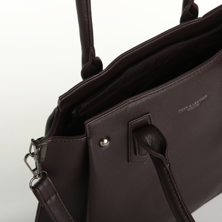 Bag Women's Tout, on lightning, dark brown color-5