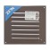 Ventilation grate Zein Lux RM1717kr, 175 x 175 mm, with a grid, metal, brown