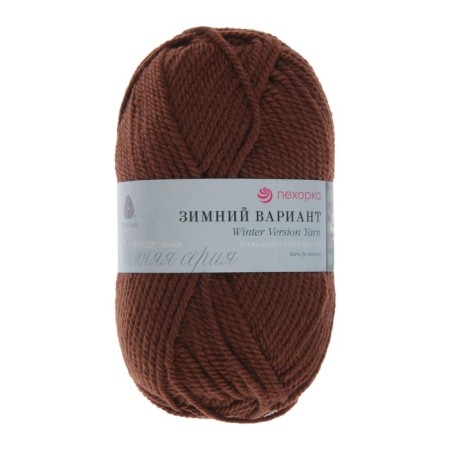 Yarn "Winter option" 95% implements, 5% acrylic volume 100m/100g (416-sv. Brown)-1