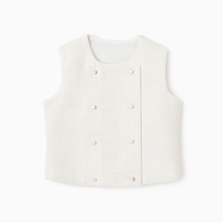 WHITE for Girls, Minaku: Party Dress, white color, height 128 cm