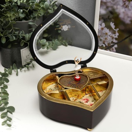 Musical Plastic Casket "Curved Heart" MIX 19X17X7 cm-8