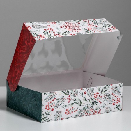 Capcake box "Happy New Year" 25 x 33 x 10 cm, new year-4