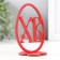 Easter decor "XV" 6.5x4.7x9.3 cm (set 2 parts) red
