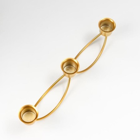 Summary Metal for 3 candles "swing" gold 8x4x26 cm-3