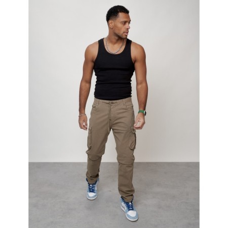 Cargo jeans men, size 50-52, beige color-9