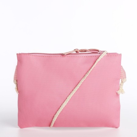 School set. A backpack with a zipper, a core, a bag, a pencil case, a bag for coins, the color is pink-13