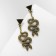 Earrings Metal "Snakes" Siamese, black color in black gold