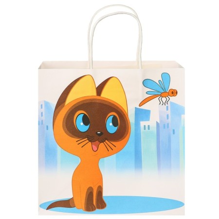 Gift package, 22x22x1 cm, craft, packaging, Kitten Gav-2