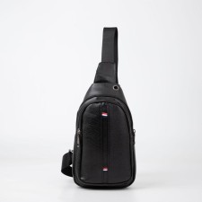 Sling bag, artificial leather, black color