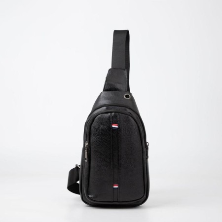 Sling bag, artificial leather, black color