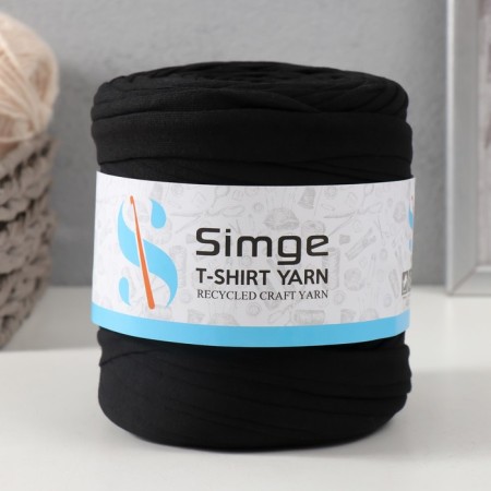 Knitted yarn secondary 90% cotton, 10% p/e, 100m/450 ± 50 g black)