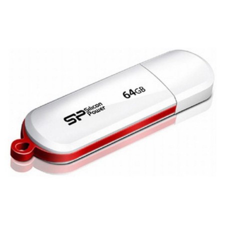 Silicon Power 64GB Luxmini 320 SP064GBUF2320V1W USB2.0 White flash drive-1