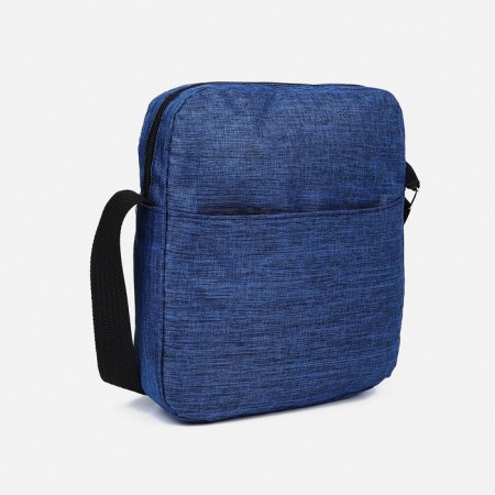 Set of men's backpack on a zipper with USB, external pocket, cosmetic bag, bag, blue color-10