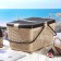 Picnic basket, 45 × 30 × 24 cm, color is light brown