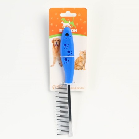 Comb "paws" with teeth of different lengths, 20.5 x 3 cm, blue-4