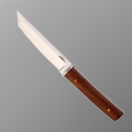 Brown knife-tanto 23.4cm in a braid in a tree, a blade 122mm/4.6mm-1