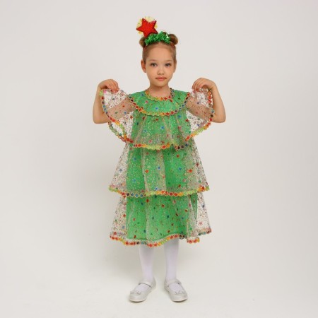 Carnival costume "Fir tree magic", organza, p. 28, growth 98-104 cm-1