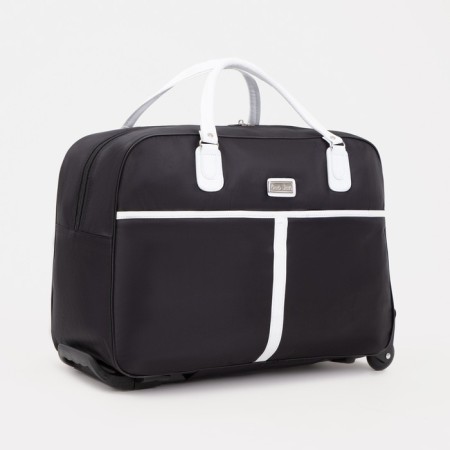 Road bag 20 "on wheels, lightning department, external pocket, black color